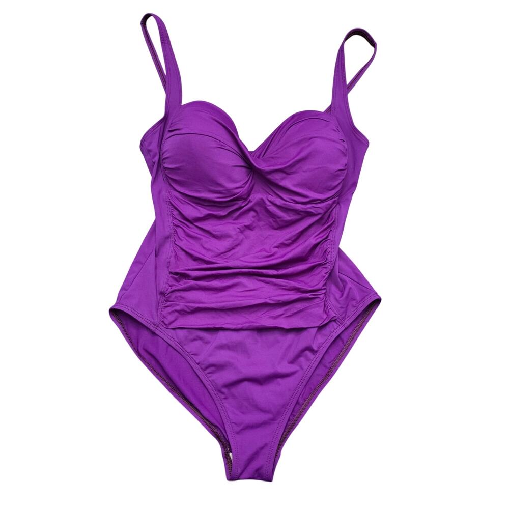 La Blanca One Piece Purple Swimsuit Size 16